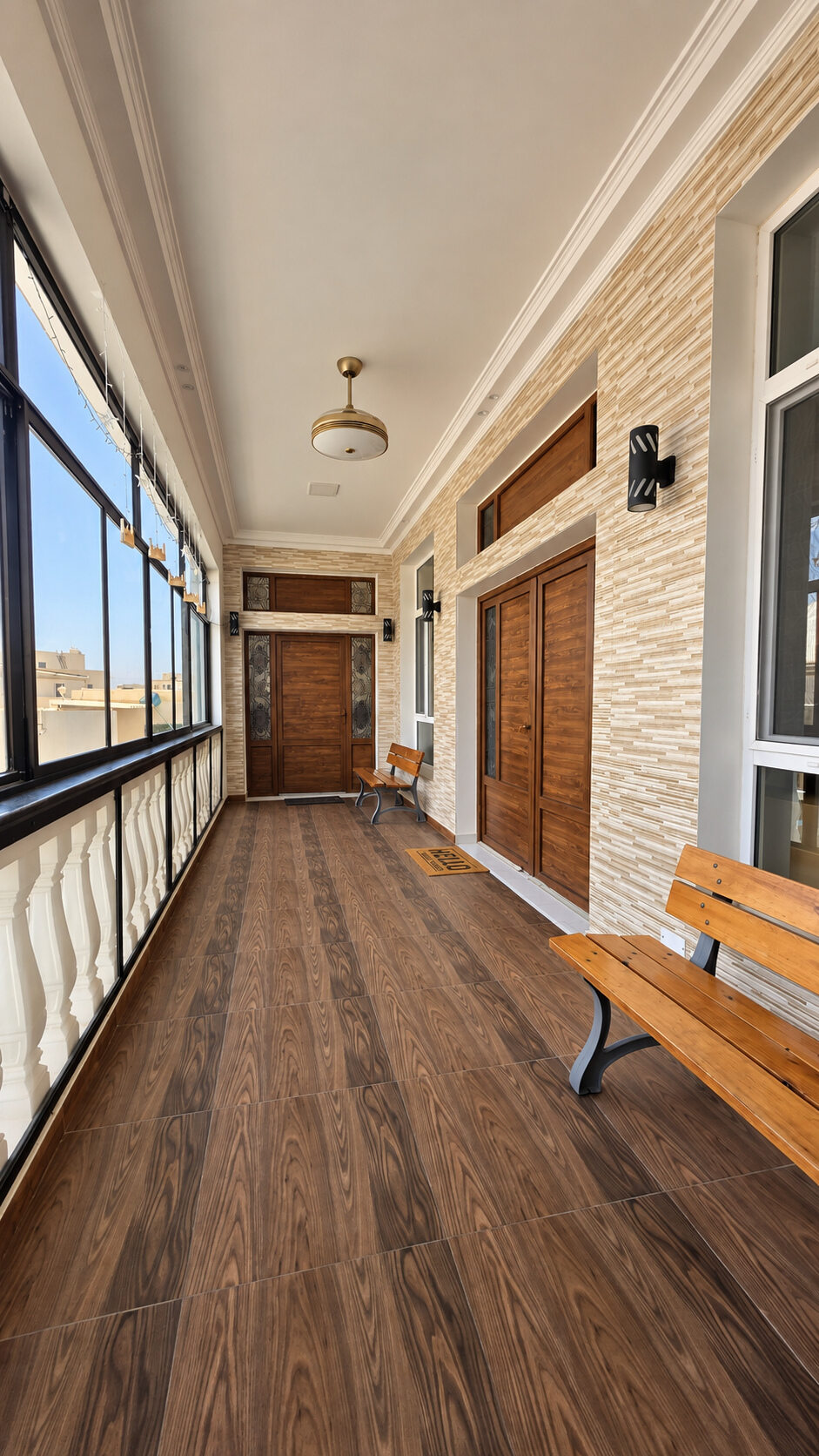 The veranda at Smart Chalet
